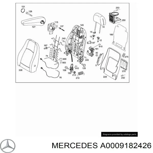 Ручка регулировки спинки сиденья 0009182426 Mercedes