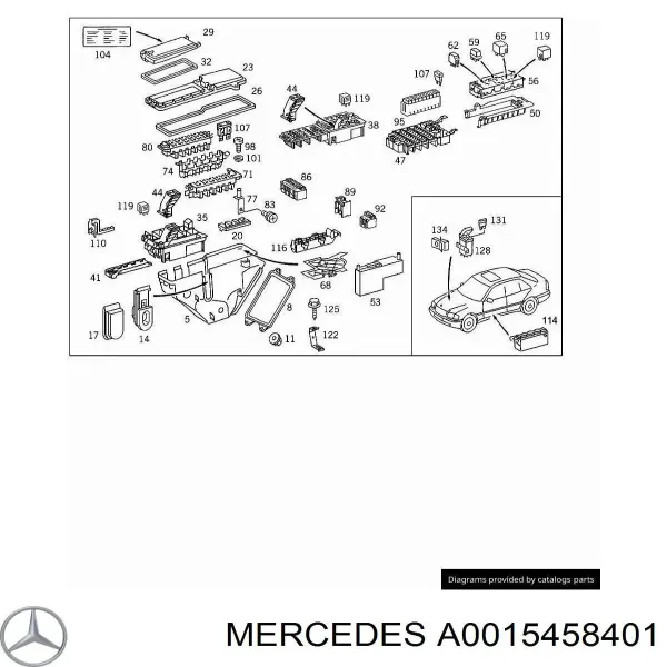 Монтажный блок Mercedes A0015458401