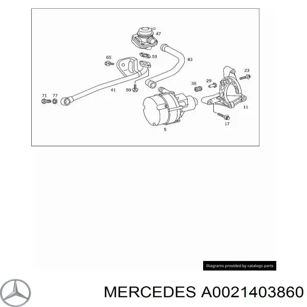 Клапан подачи вторичного воздуха A0021403860 Mercedes