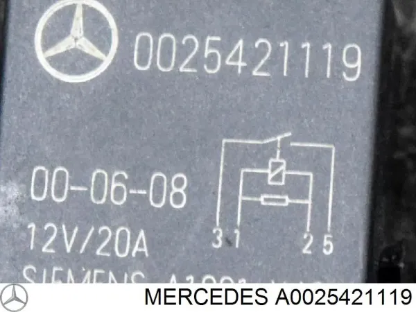 Купить A0025421119 Mercedes Реле вентилятора