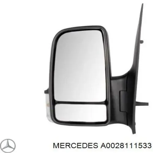 Стекло левого зеркала заднего вида A0028111533 Mercedes