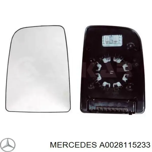 Стекло левого зеркала заднего вида A0028115233 Mercedes