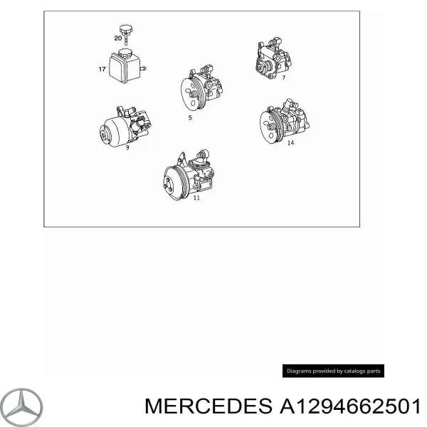 Насос ГУР A1294662501 Mercedes