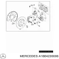 Скоба заднего суппорта MERCEDES 1664230006