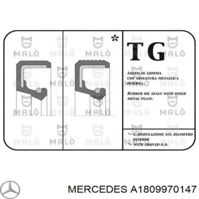 Сальник генератора MERCEDES A1809970147