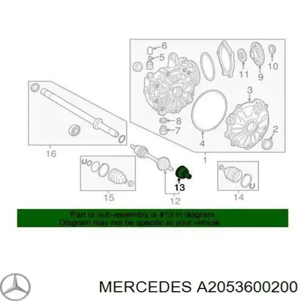 ШРУС наружный передний MBA2053600200 Market (OEM)