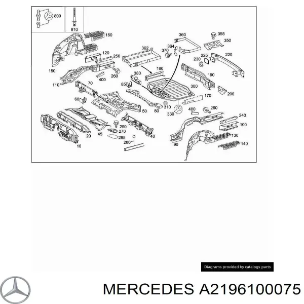 Днище багажника (ниша запасного колеса) 2116100475 Mercedes