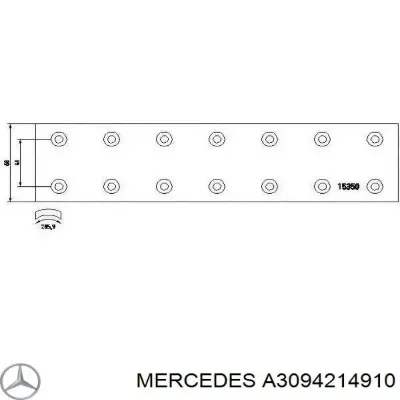 Накладка тормозная передняя (TRUCK) MERCEDES A3094214910