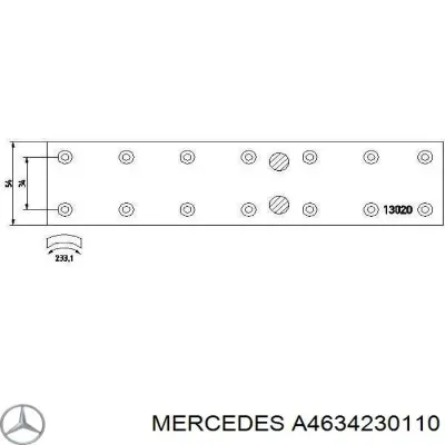 Накладка тормозная передняя (TRUCK) MERCEDES A4634230110