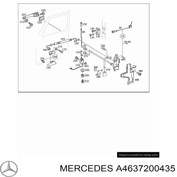 Замок передней правой двери Mercedes G I