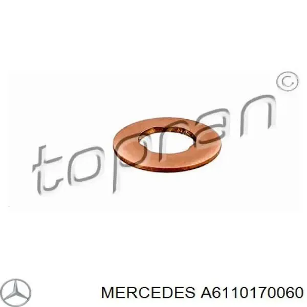 Кольцо (шайба) форсунки инжектора посадочное Mercedes A6110170060 цена, от