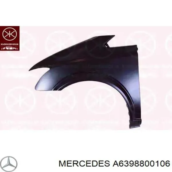 Крыло переднее правое A6398800106 Mercedes