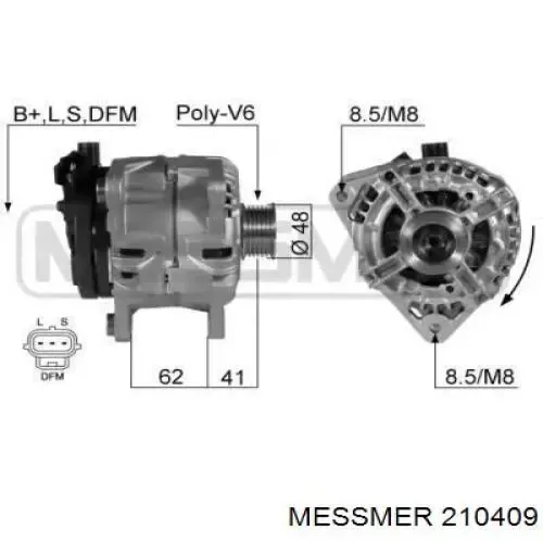 Генератор 124415006 Bosch
