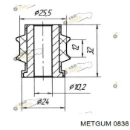 Втулка стойки переднего стабилизатора METGUM 0838