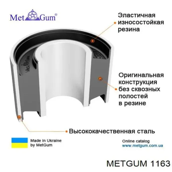 Сайлентблок переднего рычага 1163 Metgum