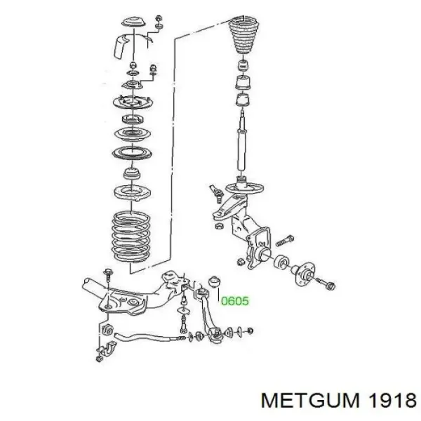 Купить 1918 Metgum Втулки переднего стабилизатора