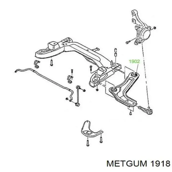 1918 Metgum Разрезная втулка стабилизатора