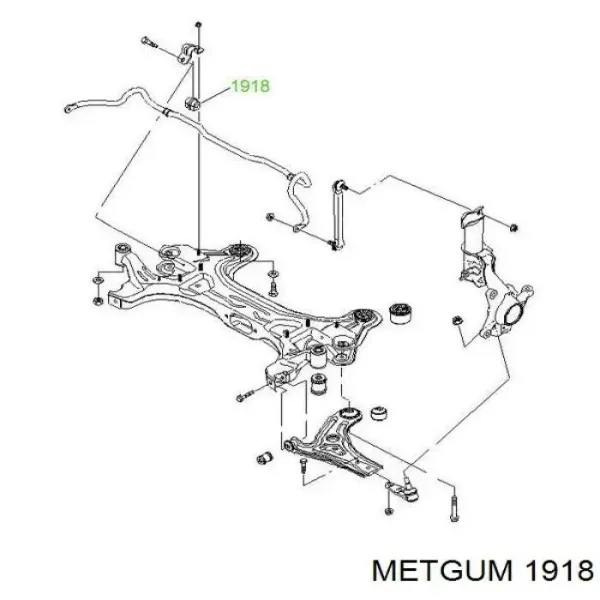 Втулка стойки стабилизатора Metgum 1918