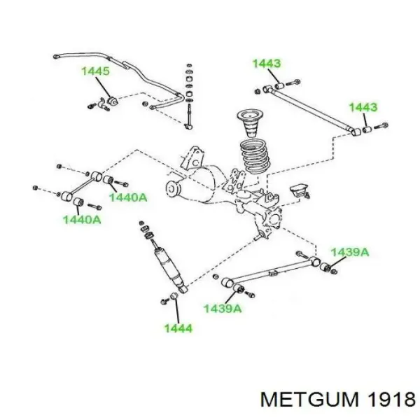 Втулка стабилизатора переднего 1918 Metgum