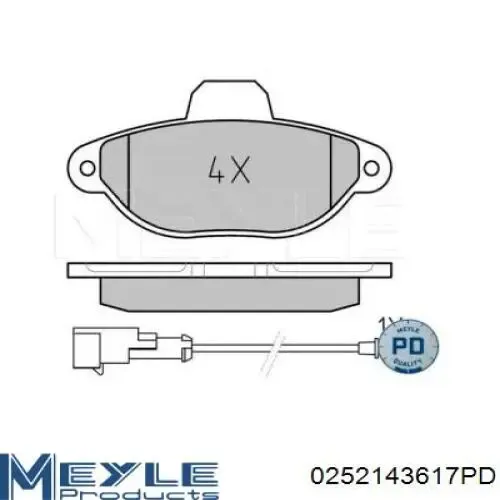 Передние тормозные колодки BDS070 Starline