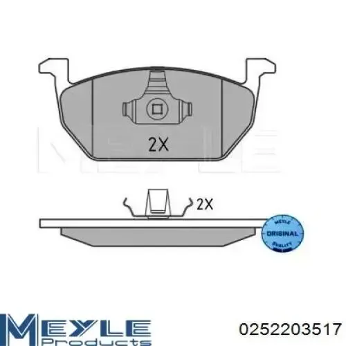 0252203517 Meyle Колодки передние