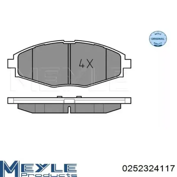 Передние тормозные колодки LPR05P693 LPR
