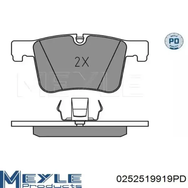Передние тормозные колодки 0252519919PD Meyle