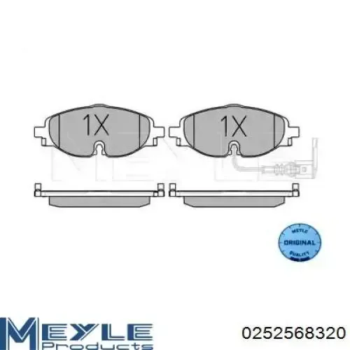 0252568320 Meyle Колодки передние