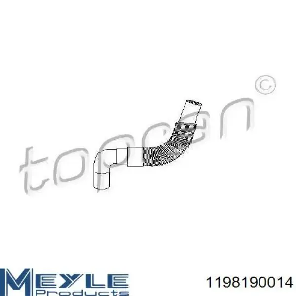 Шланг отопителя обратка 108309586 Hans Pries (Topran)