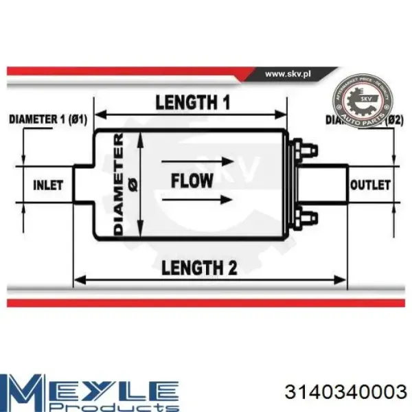 Насос топливный электрический MAM00073 Magneti Marelli
