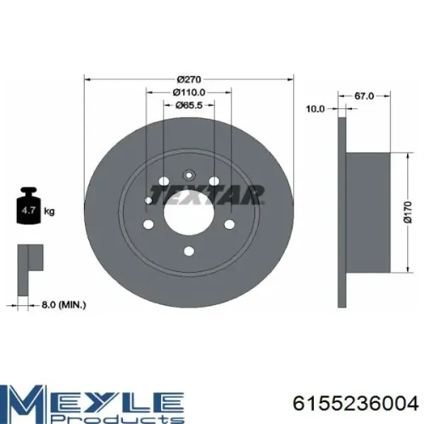 Тормозные диски PB1015 Starline
