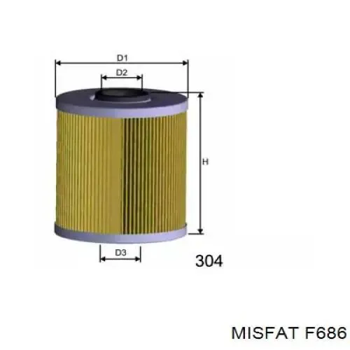 Топливный фильтр F686 Misfat