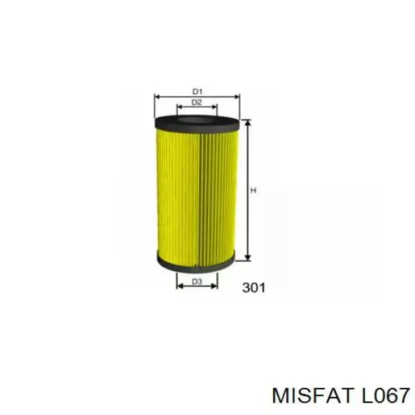 Масляный фильтр L067 Misfat