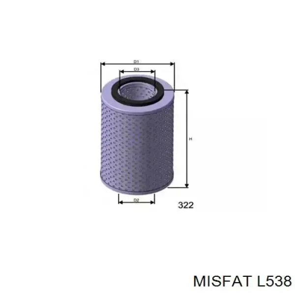 Масляный фильтр L538 Misfat