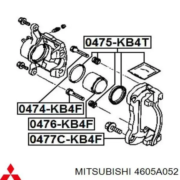 Направляющая суппорта переднего 4605A052 Mitsubishi