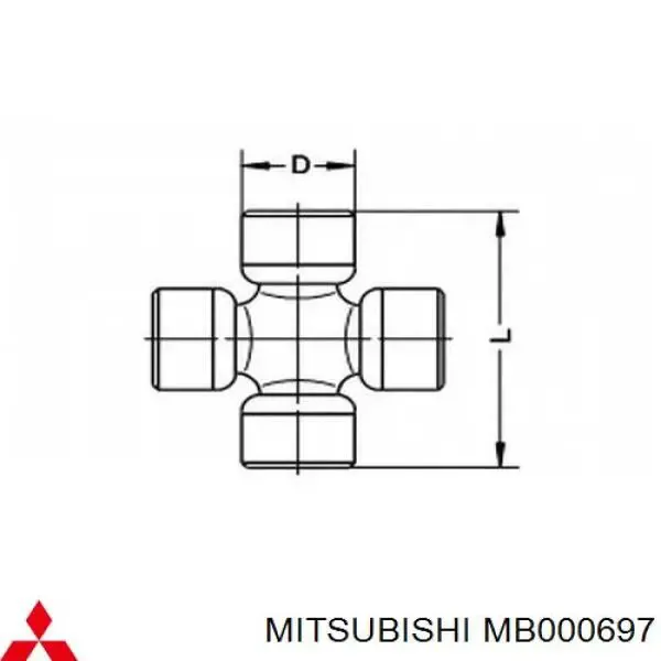 Крестовина заднего кардана MB000697 Mitsubishi