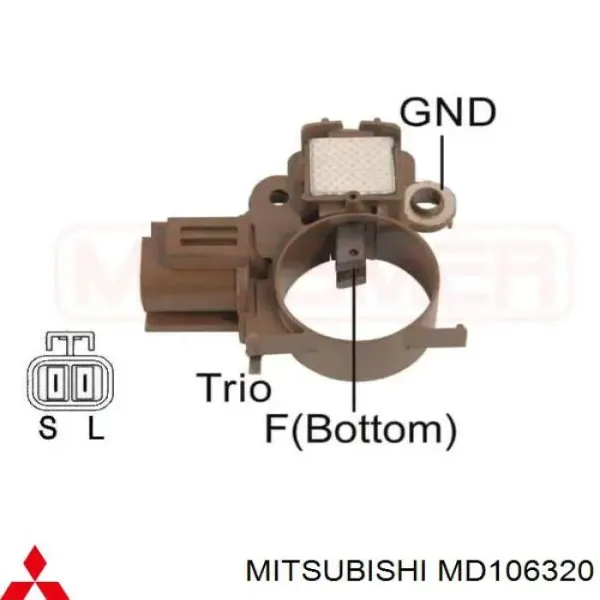 Автомобильный генератор Mitsubishi MD106320 цена, от