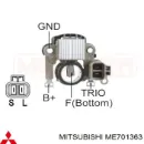 Реле регулятор генератора MITSUBISHI ME701363 Реле регулятор генератора MITSUBISHI ME701363
