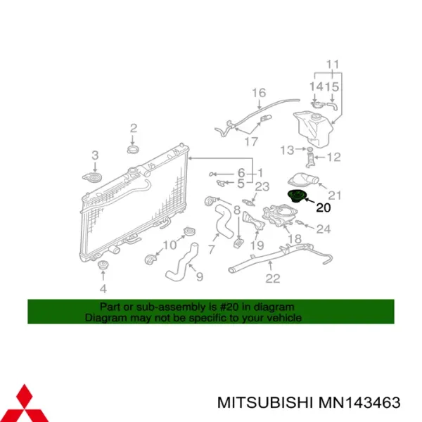 Термостат MN143463 Mitsubishi