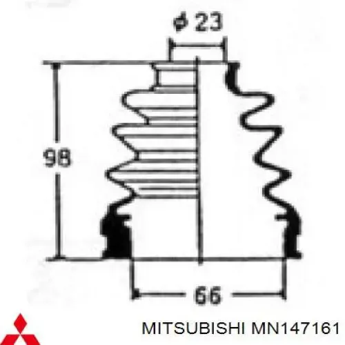 Пыльник ШРУСа передней полуоси внутренний на Mitsubishi Lancer IX CSA