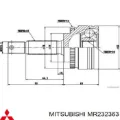 ШРУС наружный передний MITSUBISHI MR232363