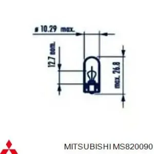 Лампочка освещения салона MS820090 MITSUBISHI