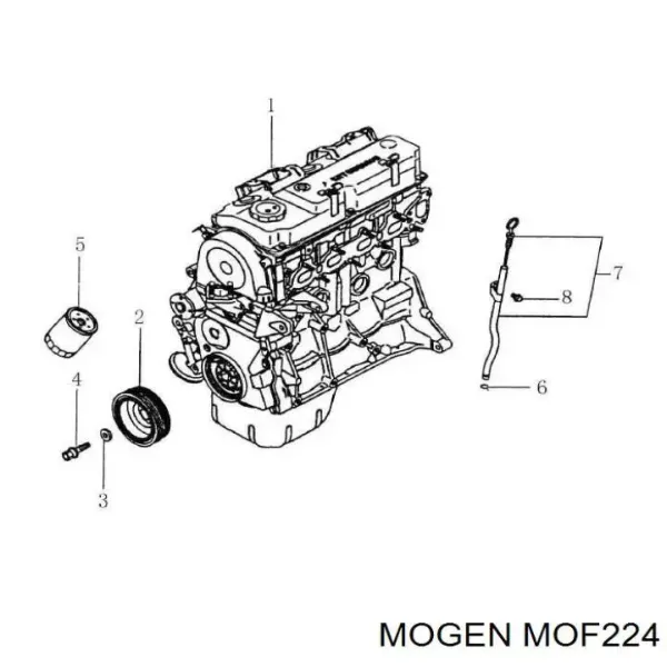 Масляный фильтр MOF224 Mogen