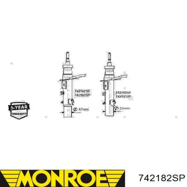 Амортизатор передний правый RS313673 Raiso