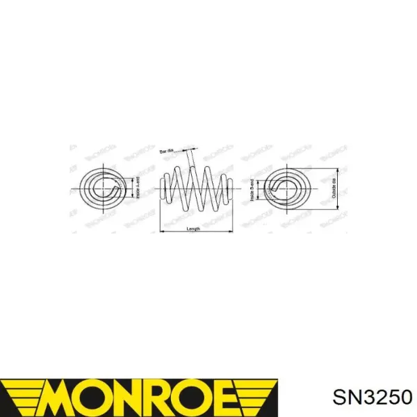 Задняя пружина SN3250 Monroe