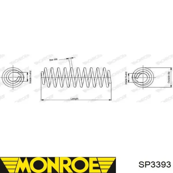 Задняя пружина SP3393 Monroe