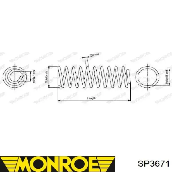 Задняя пружина SP3671 Monroe