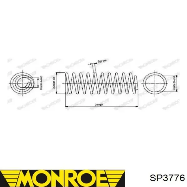 Передняя пружина SP3776 Monroe