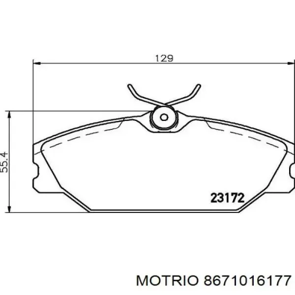 Передние тормозные колодки 8671016177 Motrio