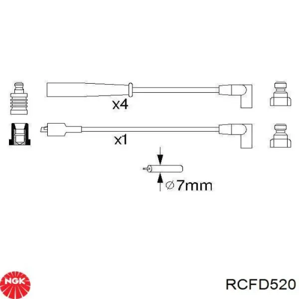 Высоковольтные провода RCFD520 NGK